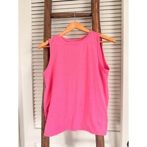 Athleta Hot Pink Sleeveless Open Back Athletic Tank Top XS Activewear